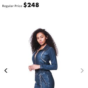 Brand new Malano jean jumpsuit original price 248